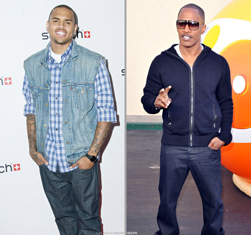 Chris Brown and Jamie Foxx Missed Last Chance to See Michael Jackson