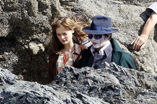 First Look at White-Faced Johnny Depp From 'Dark Shadows' Set