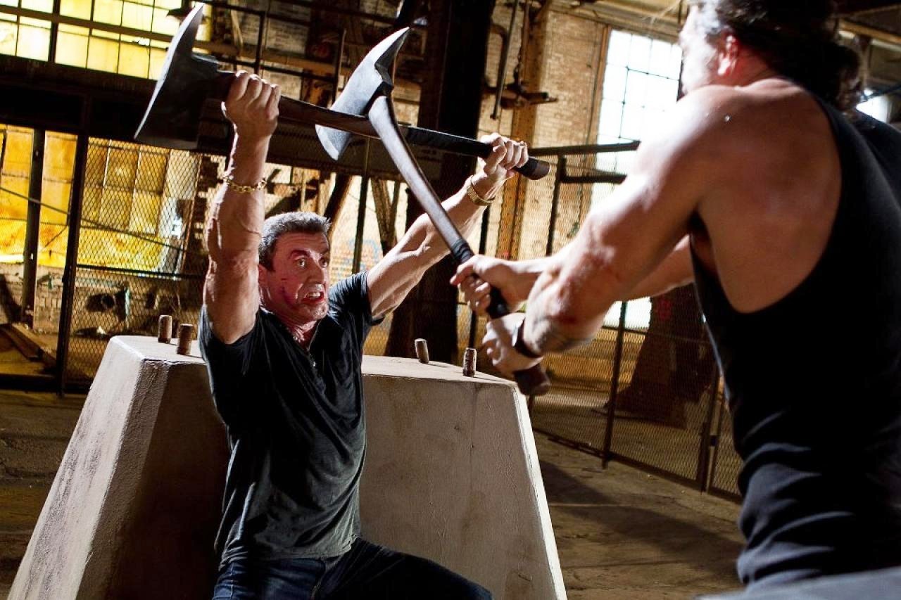 Sylvester Stallone Axe Fighting in First Look at 'Bullet to the Head'