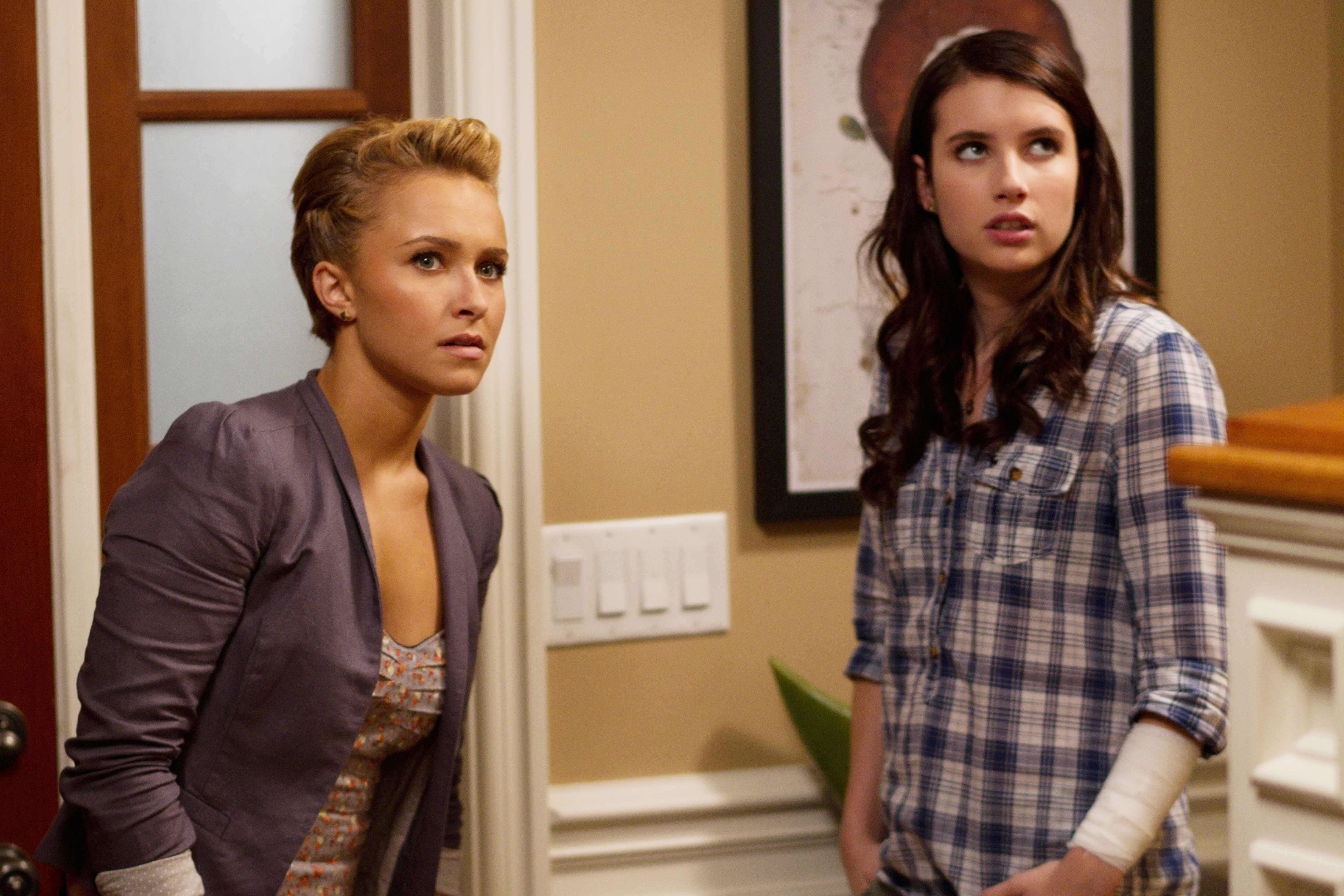 Hayden Panettiere and Emma Roberts Freak Out by 'Scream' Pranks
