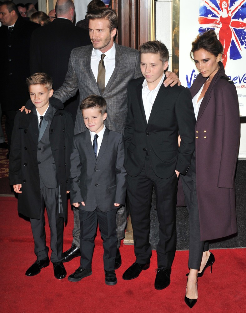 David Beckham, Brooklyn Beckham, Romeo Beckham, Cruz Beckham, Victoria Adams