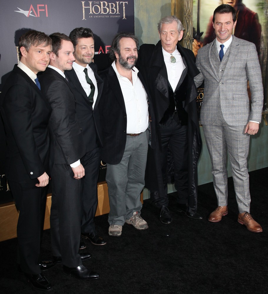 Martin Freeman, Elijah Wood, Andy Serkis, Peter Jackson, Ian McKellen, Richard Armitage