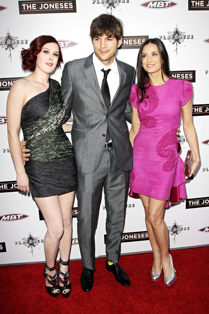 Rumer Willis, Ashton Kutcher, Demi Moore