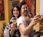 Christopher Mintz-Plasse Have a Toast With Fiancee Britt Bowman After Engagement