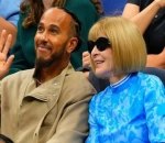 Lewis Hamilton Receives Fashion Advice from Vogue Editor Anna Wintour at U.S. Open