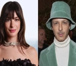 Anne Hathaway Pokes Fun at Jeremy Strong's Golden Globes Look, Compares It to 'Princess Diaries'