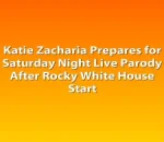 Katie Zacharia Prepares for Saturday Night Live Parody After Rocky White House Start