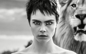Topless Cara Delevingne Poses With Lion in New TAG Heuer Campaign