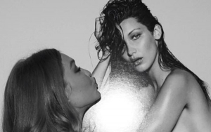 Photo: Gigi Hadid Kisses Sister Bella's Nude Photo for Russell James' Book