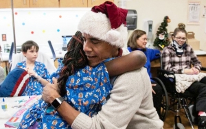 Barack Obama Plays Santa Claus on Surprise Visit to Children's Hospital