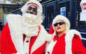 Rita Ora and Idris Elba Channel Santa Claus When Visiting Sick Children