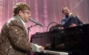 Watch: Elton John Duets With Taron Egerton at Oscars Viewing Party