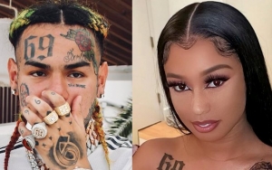 Tekashi69's Girlfriend Adds Tattoo of His Face on Her Chest, Thinks It Looks Like Chris Brown