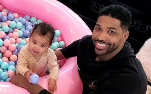 Tristan Thompson Bonds With 'Twin' Daughter True in New Adorable Picture