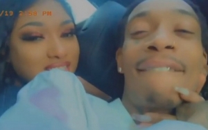 Megan Thee Stallion Gets Cozy With Wiz Khalifa, Caresses His Face in Car