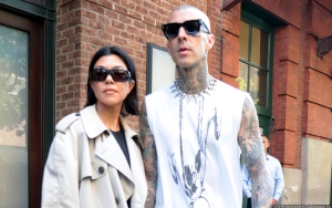 Kourtney Kardashian and Travis Barker Spotted Wearing Matching Diamond Rings After Lavish Wedding