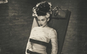 Kylie Jenner Goes Bottomless as Bride of Frankenstein for Halloween