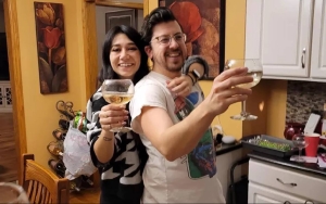 Christopher Mintz-Plasse Have a Toast With Fiancee Britt Bowman After Engagement