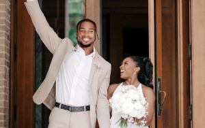 Simone Biles' Husband Jonathan Owens Pumps His Fist After Swapping Vows With Her