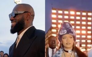 LeBron James Divides Fans After Rubbing Rihanna's Baby Bump at Louis Vuitton Show