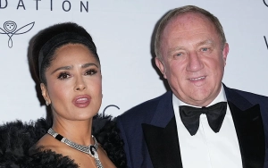 Salma Hayek and Husband Francois-Henri Pinault Serve Style at Wimbledon Day 7