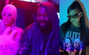 Bianca Censori Wears Flowy Cape During Shopping Trip With Kanye and North West