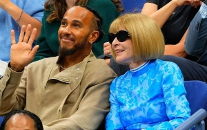 Lewis Hamilton Receives Fashion Advice from Vogue Editor Anna Wintour at U.S. Open