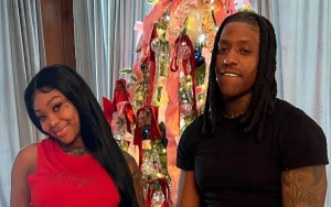 Summer Walker Cuddles New Boyfriend Rico Recklezz in Front of Christmas Tree