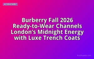 Burberry Fall 2026 Ready-to-Wear Channels London’s Midnight Energy with Luxe Trench Coats