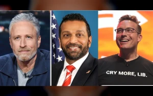 Jon Stewart Mocks FBI’s Kash Patel for Olympic Hockey Locker Room Celebration