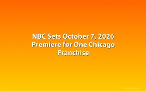 NBC Sets October 7, 2026 Premiere for One Chicago Franchise