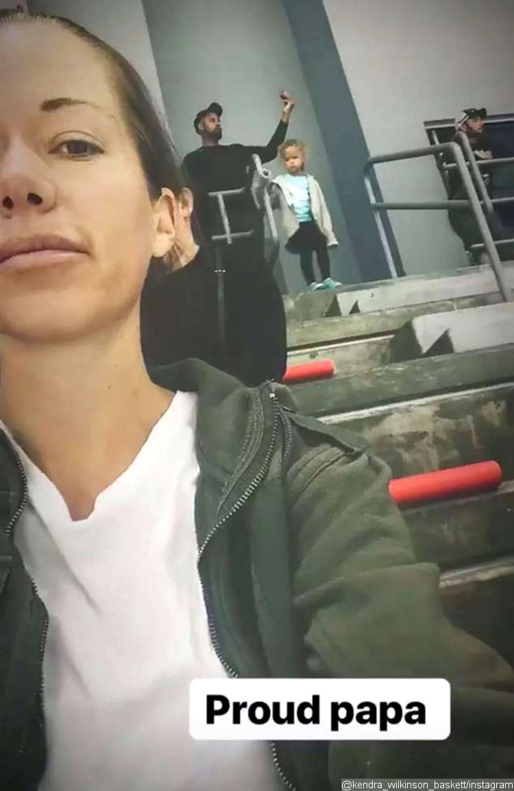 Kendra Wilkinson and Hank Baskett Reunite at Son's Hockey Game