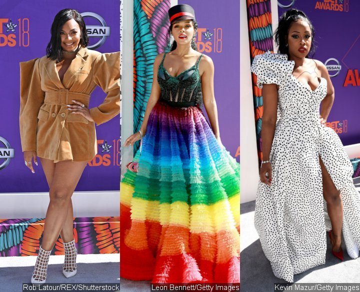 Ashanti, Janelle Monae and Remy Ma at the 2018 BET Awards