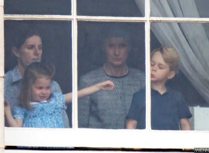 Prince George and Princess Charlotte Watch RAF Flypast