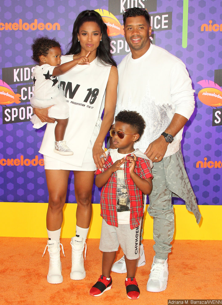 Ciara arrives at Nickelodeon Kids' Choice Sports Awards 2018 with Russell Wilson and their children