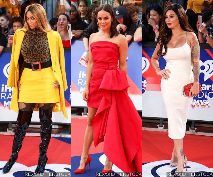 Tyra Banks, Chloe Wilde and JWoww at 2018 iHeartRadio MMVAs