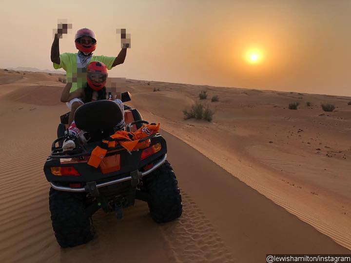 Nicki Minaj and Lewis Hamilton in Dubai