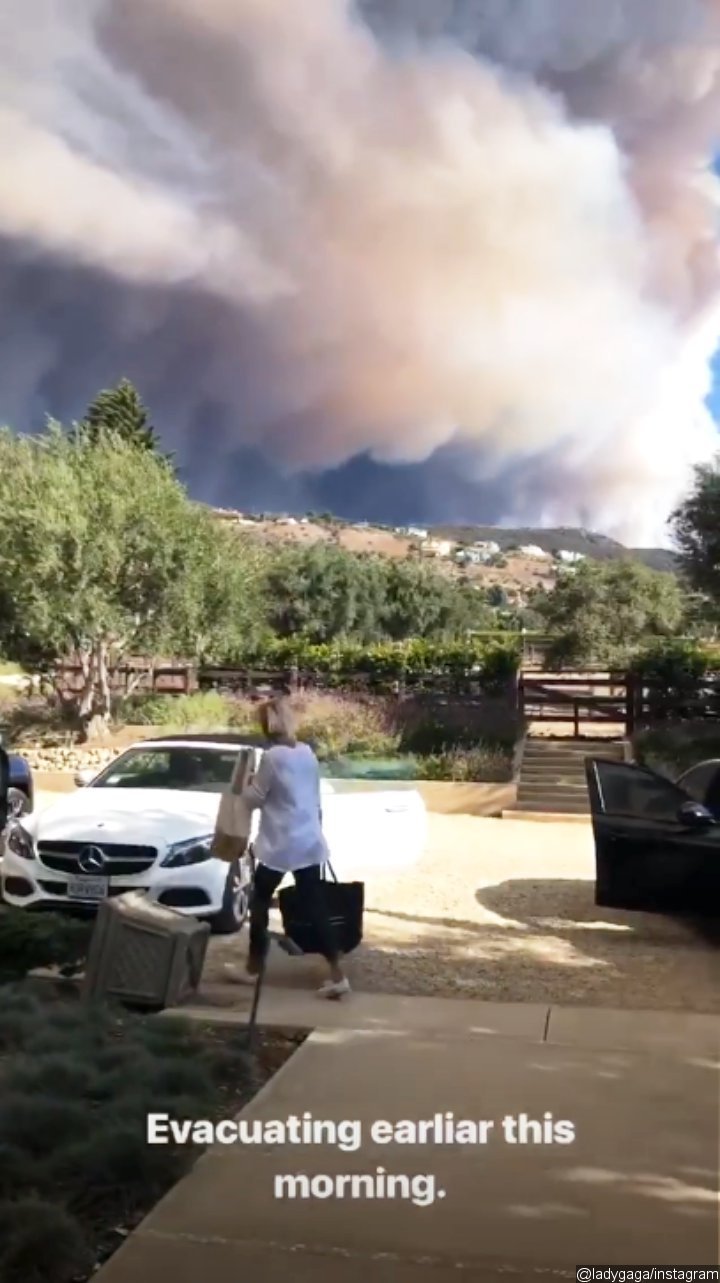 Lady GaGa Evacuating Amid California Wildfires