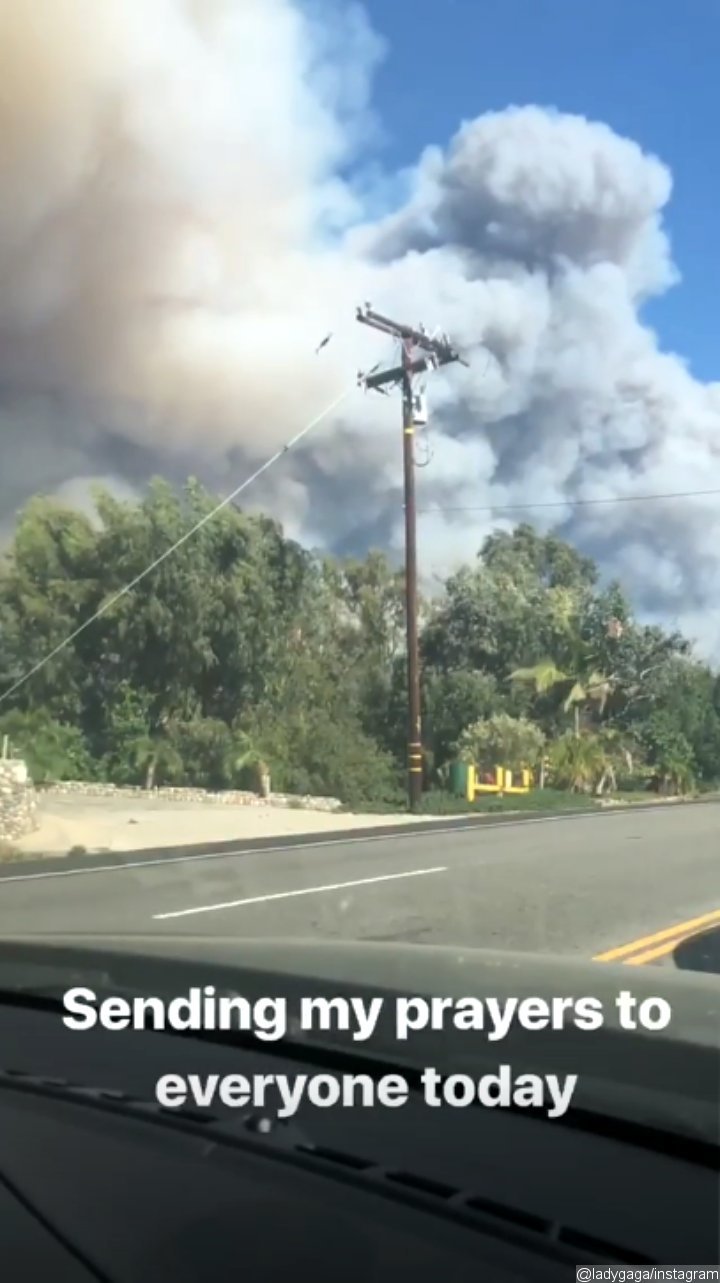 Lady GaGa Evacuating Amid California Wildfires