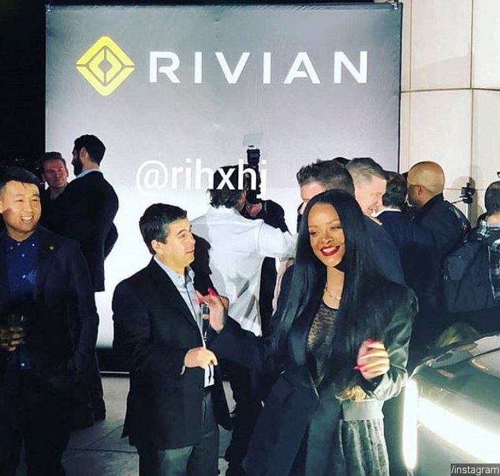 Rihanna and Hassan Jameel Spotted at an event for Rivian.