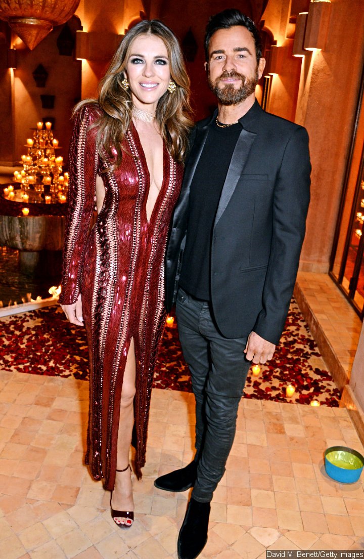 Justin Theroux and Elizabeth Hurley at the ABB FIA Formula E Championship Dinner