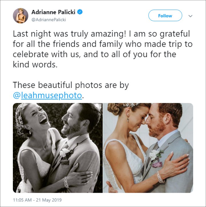 Adrianne Palicki Marries Scott Grimes
