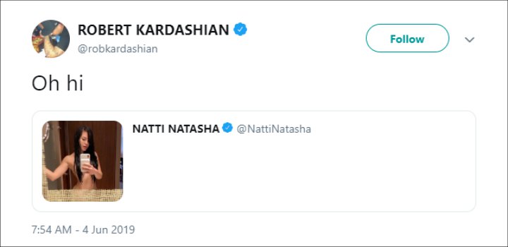 Rob Kardashian Gets Flirty With Dominican Singer Natti Natasha