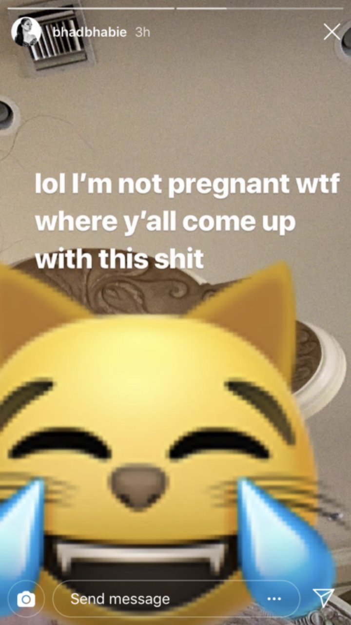 Bhad Bhabie's Instagram Stories.