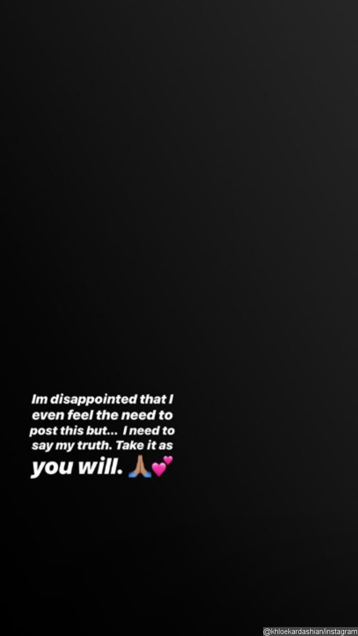 Khloe Kardashian's Instagram post.