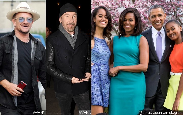 Bono and The Edge Enjoy Lunch Date With the Obamas in France