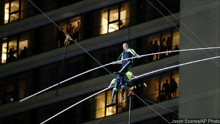 Nik Wallenda and Sister Lijana's 'Highwire Live' in New York City's Times Square
