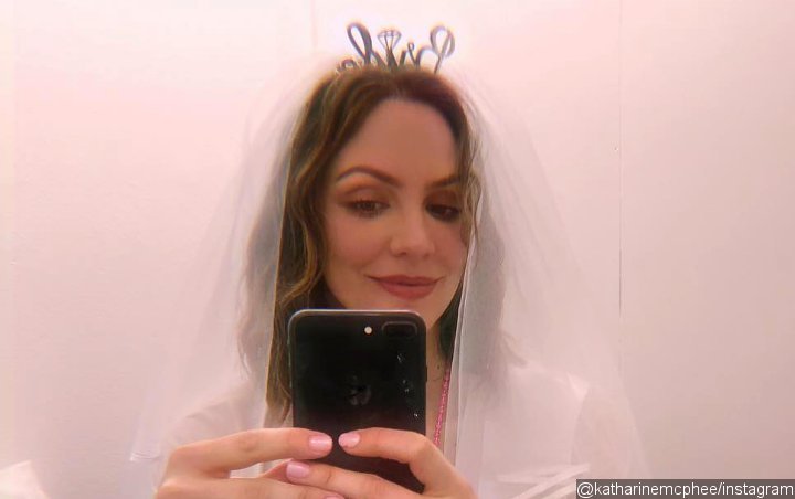 Katharine McPhee Stuns in Ballgown and Unconventional Veil in First Wedding Pictures