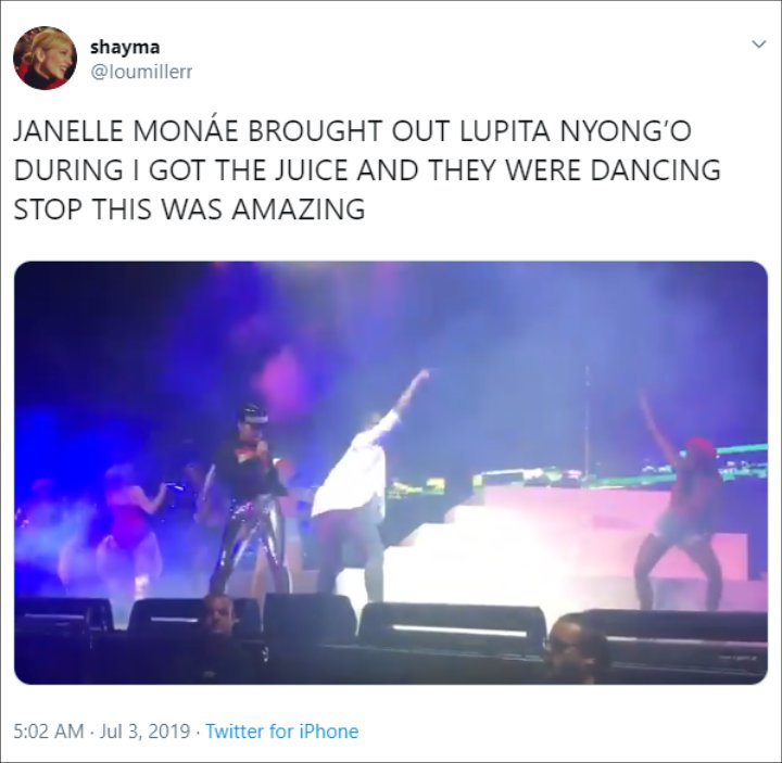 Concertgoer Reacts to Lupita Nyong'o's Surprise Appearance at Janelle Monae's London Concert