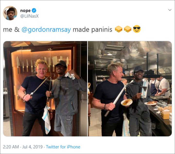 Lil Nas X and Gordon Ramsay Make Panini at the Chef's Restaurant